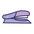 Isolated flat stapler icon school supply icon