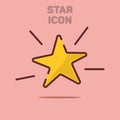 Isolated Flat Star Icon Vector Illustration Background