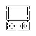 Isolated flat videogame console toy sketch icon Vector Royalty Free Stock Photo