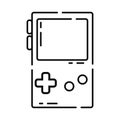 Isolated flat videogame console toy sketch icon Vector Royalty Free Stock Photo