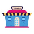 Isolated flat videogames store icon