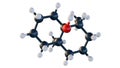 Isolated floating model of the geosmin molecule Royalty Free Stock Photo
