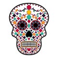 Floral ornamente head skull. Day of the dead Royalty Free Stock Photo