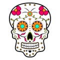 Floral ornamente head skull. Day of the dead Royalty Free Stock Photo