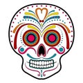 Floral ornamente head skull. Day of the dead Royalty Free Stock Photo