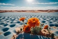 isolated flowers in the desert