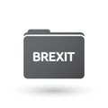 Isolated folder signal with the text BREXIT