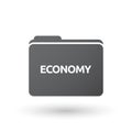 Isolated folder signal with the text ECONOMY Royalty Free Stock Photo