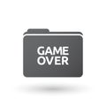 Isolated folder signal with the text Game Over Royalty Free Stock Photo