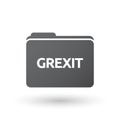 Isolated folder signal with the text GREXIT