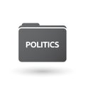 Isolated folder signal with the text POLITICS Royalty Free Stock Photo
