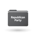 Isolated folder signal with the text Republican Party