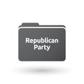Isolated folder signal with the text Republican Party Royalty Free Stock Photo