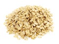 Crunchy Oat Flakes on white Background - Isolated Royalty Free Stock Photo