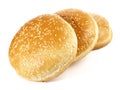 Hamburger Bread Rolls on white Background - Isolated Royalty Free Stock Photo