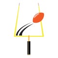 Isolated football goal post