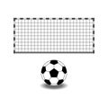 Isolated football goal with soccer net and ball Royalty Free Stock Photo