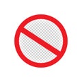 Isolated forbid ban red sign symbol