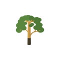 Isolated Forest Flat Icon. Wood Vector Element Can Be Used For Wood, Tree, Forest Design Concept.