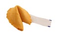 Isolated Fortune Cookie Blank Royalty Free Stock Photo