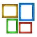 Isolated frames in classic style in four colors