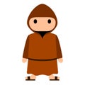 Isolated franciscan monk Royalty Free Stock Photo