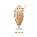 Isolated frappe coffee.