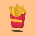 Isolated french fries potato vector illustration Royalty Free Stock Photo