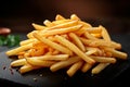 Isolated French fries on a white background, perfect for design