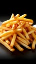 Isolated French fries on a white background, perfect for design