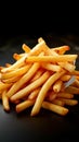 Isolated French fries on a white background, perfect for design