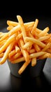 Isolated French fries on a white background, perfect for design