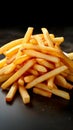 Isolated French fries on a white background, perfect for design