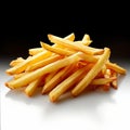 Isolated French fries on a white background, perfect for design