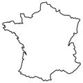 Isolated French map