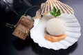 Isolated Fresh raw scallop - seafood Royalty Free Stock Photo