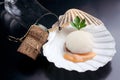 Isolated Fresh raw scallop - seafood Royalty Free Stock Photo