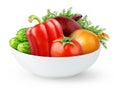 Isolated fresh vegetables in a bowl Royalty Free Stock Photo