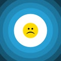 Isolated Frown Flat Icon. Sad Vector Element Can Be Used For Sad, Frown, Emoji Design Concept.