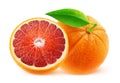 Isolated blood oranges Royalty Free Stock Photo