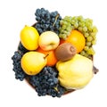 Isolated fruits plate Royalty Free Stock Photo