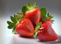 Isolated fruits - Strawberries on white background. This picture is part of the series perfect.