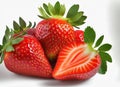 Isolated fruits - Strawberries on white background. This picture is part of the series perfect. Royalty Free Stock Photo