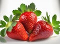 Isolated fruits - Strawberries on white background. This picture is part of the series perfect.