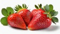 Isolated fruits - Strawberries on white background. This picture is part of the series perfect.