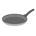 Isolated Frying Pan Cartoon Drawing