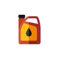 Isolated Fuel Canister Flat Icon. Jerrycan Vector Element Can Be Used For Oil, Jerrycan, Fuel Design Concept. Royalty Free Stock Photo