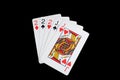 Isolated full house poker hand Royalty Free Stock Photo