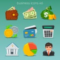 Funny business icons-set 46