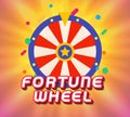 Isolated funny kids fortune wheel vector illustration. Children game, online competition iicon. Casino gambling, staking